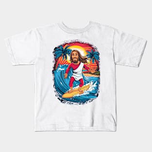 Surfing Jesus Kids T-Shirt